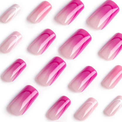Kunstvolle Nagelverlängerungen mit eleganten Ombre-Effekten Brehn
