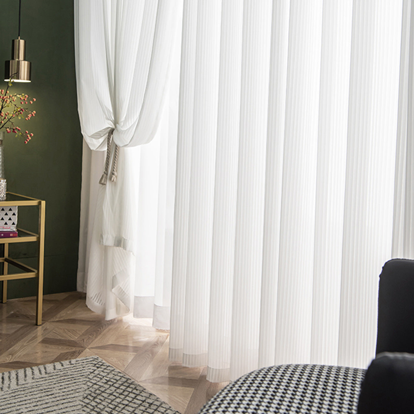 Elegante Durchsichtige Fenstervorhang