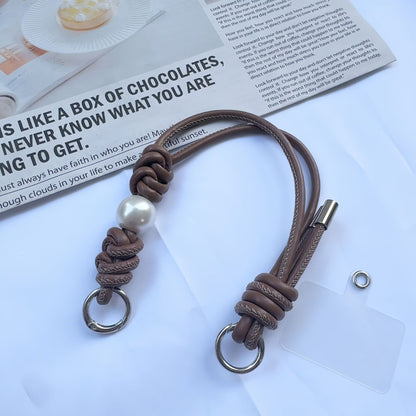 Eleganter geknoteter Leder-Schlüsselanhänger Halter Brehn