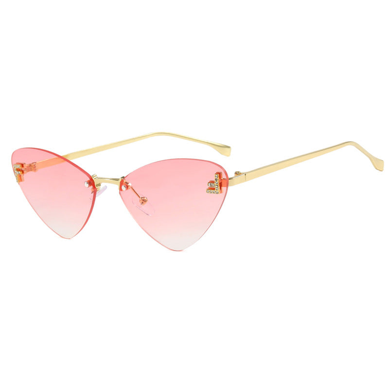Damen extravagante Cat-Eye Sonnenbrille mit funkelnden Details Brehn