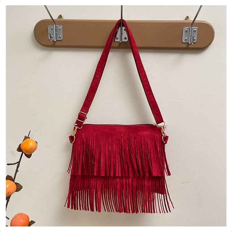 WoStylish Fransen Crossbody Tasche Brehn