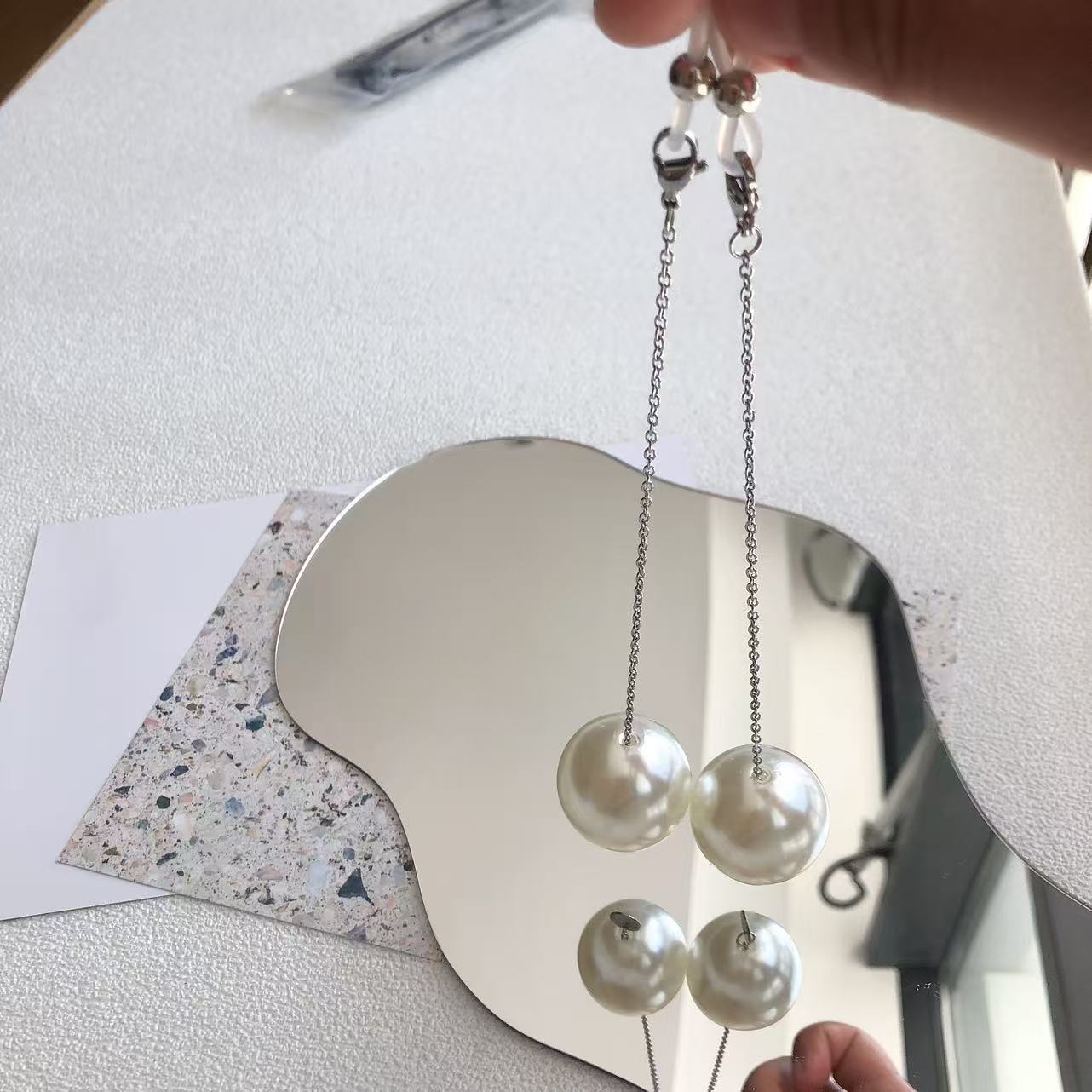 Elegante Perlen Tropfen Ohrringe Brehn