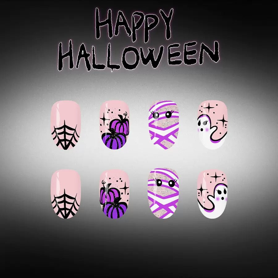 Kunstnagel-Set mit gruseligen Halloween-Motiven Brehn