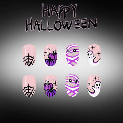 Kunstnagel-Set mit gruseligen Halloween-Motiven Brehn