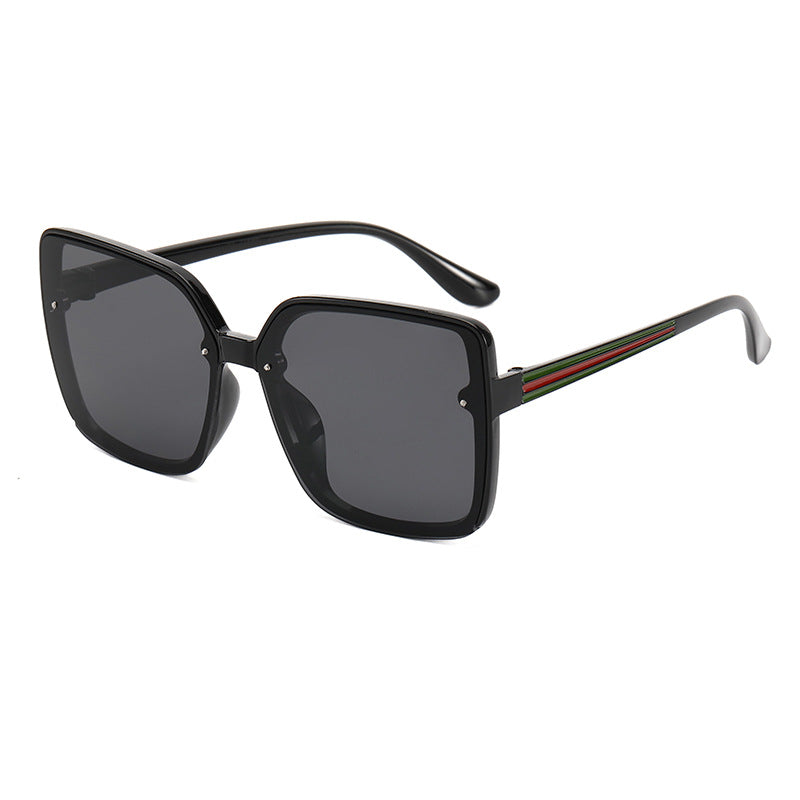 Damen Oversized-Quadrat-Sonnenbrille mit kontrastierendem Rahmen Brehn