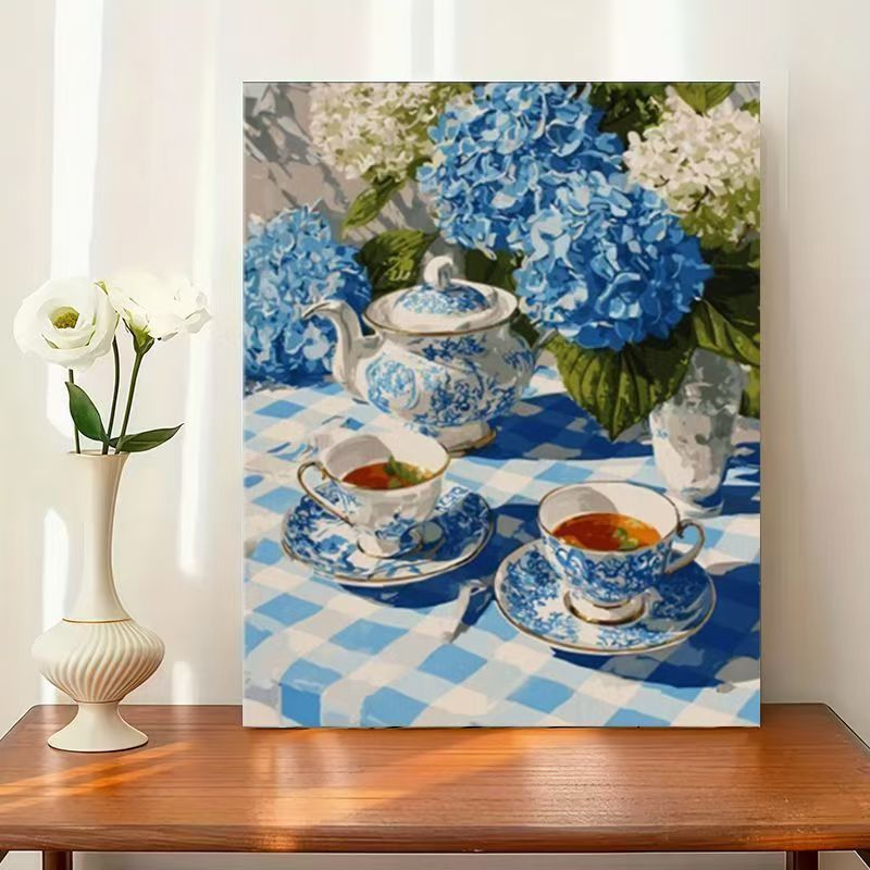 Florale Teezeit Wandkunst Brehn
