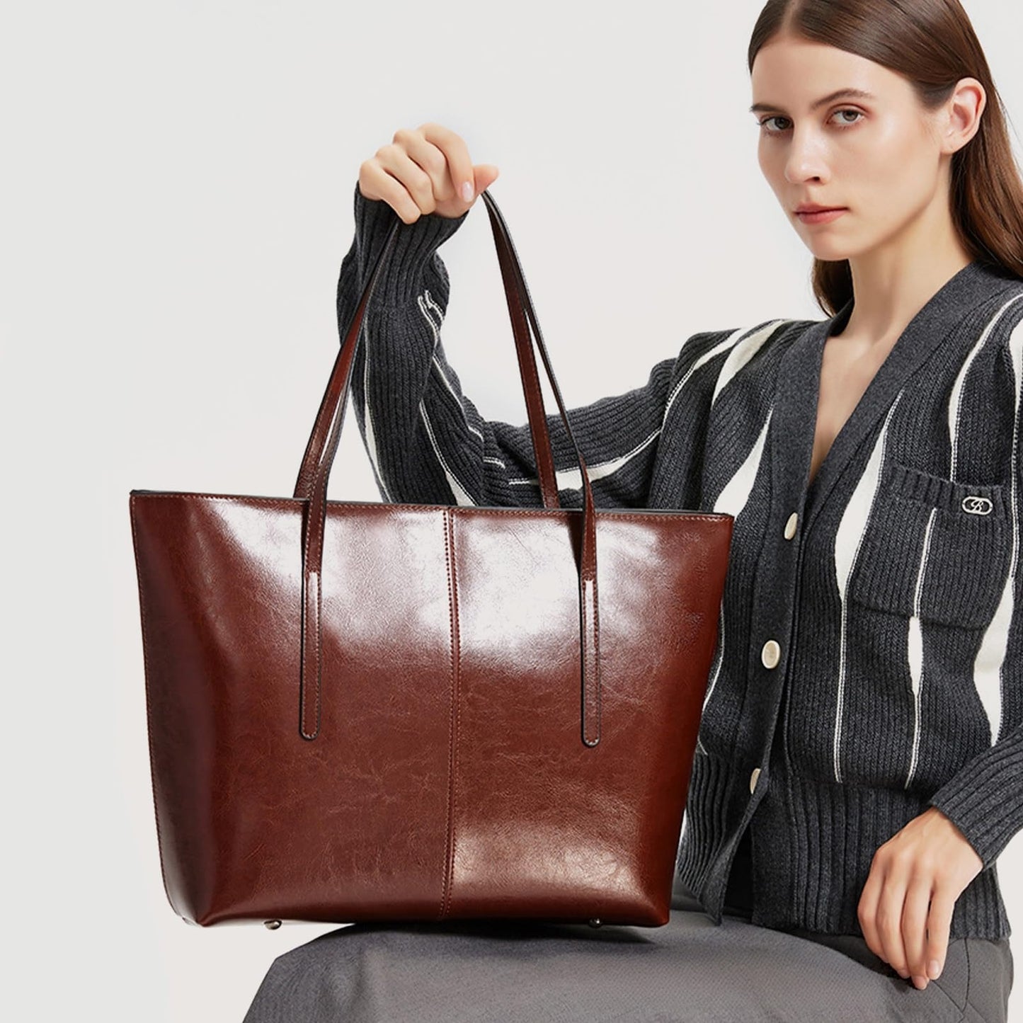 Elegante Handtasche Aus Hochwertigem Leder Brehn
