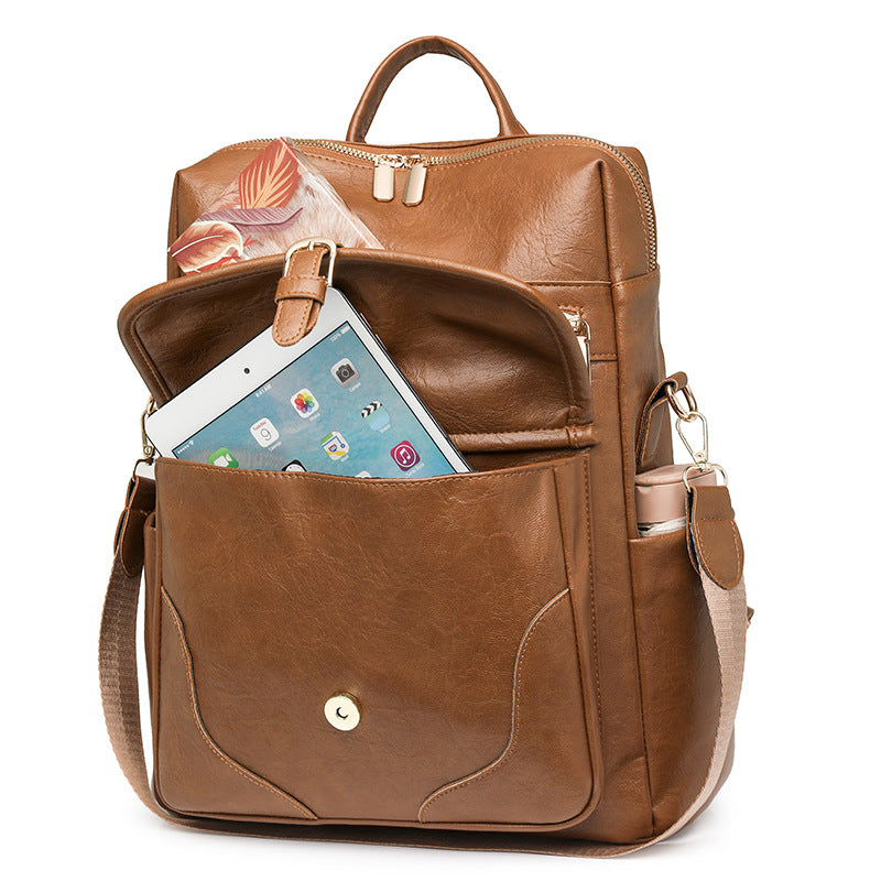 Vielseitiger Leder-Rucksack Brehn