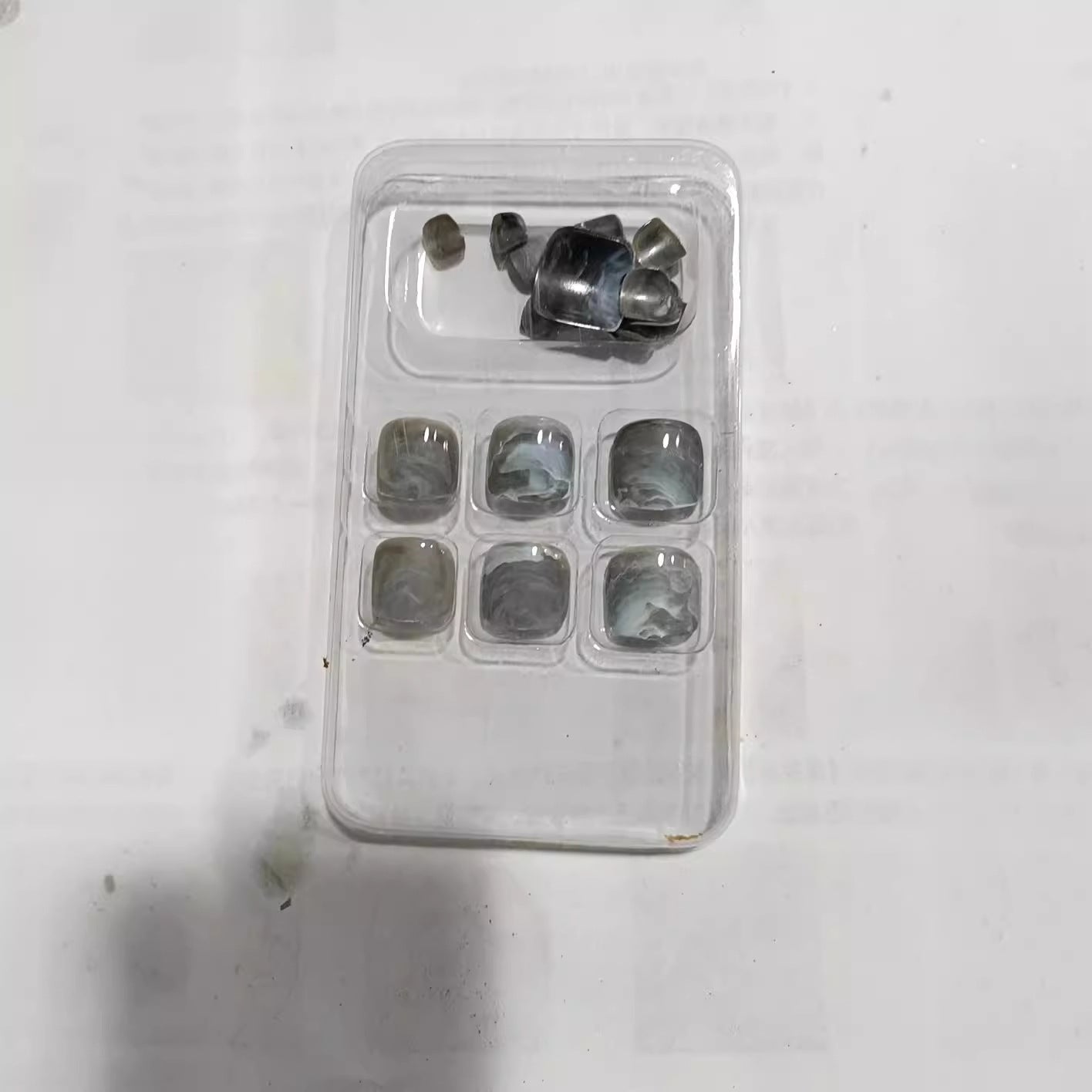 Marmor Effekt Druck-Nagel-Set Brehn