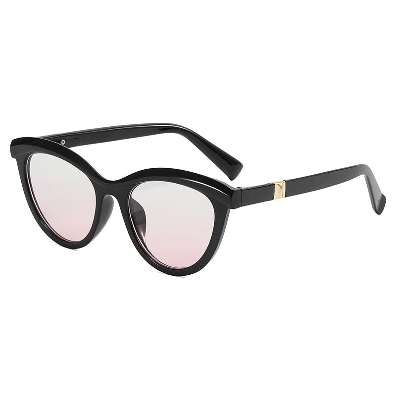 Damen elegante Cat-Eye Sonnenbrille mit stilvollem Metallrahmen Brehn