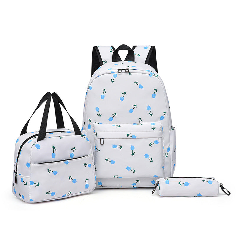 Rucksack-Set mit Einzigartigem Floralen Design und Praktischen Fächern Brehn