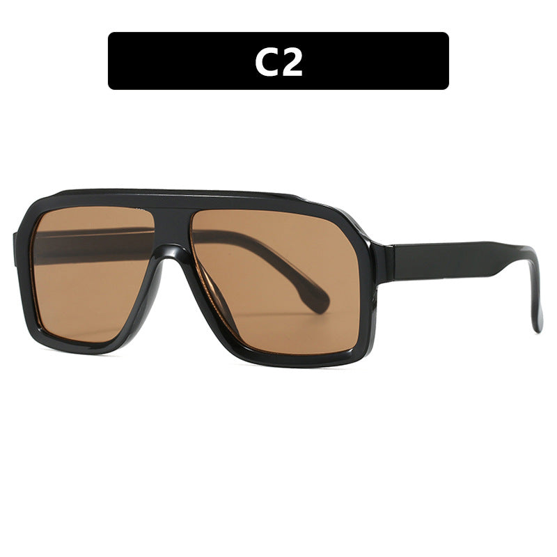 Damen große quadratische Sonnenbrille im modernen Design mit robustem Rahmen Brehn