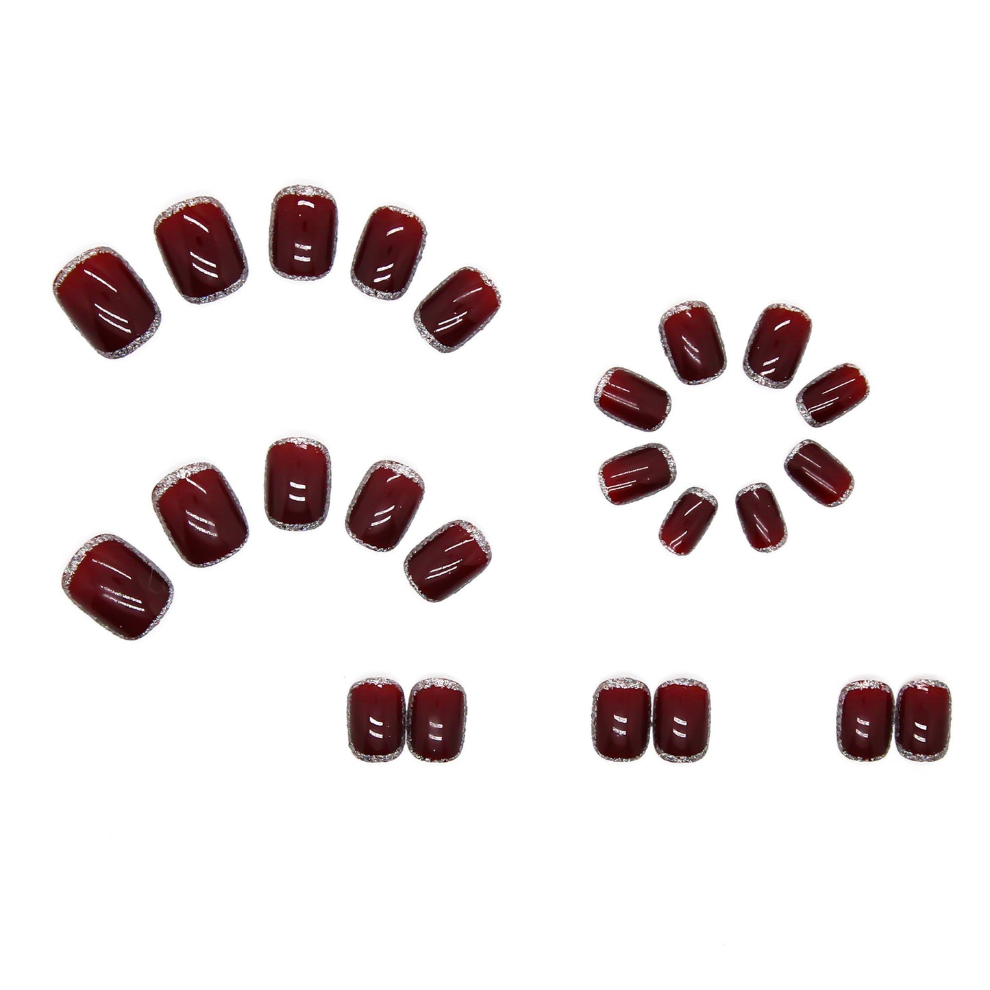 Dekorative Glitzer-Nagelkunst-Tipps Brehn