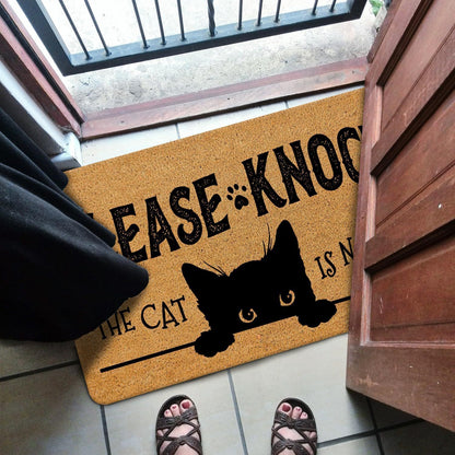 Katzenmotiv Naturkokos Fußmatte