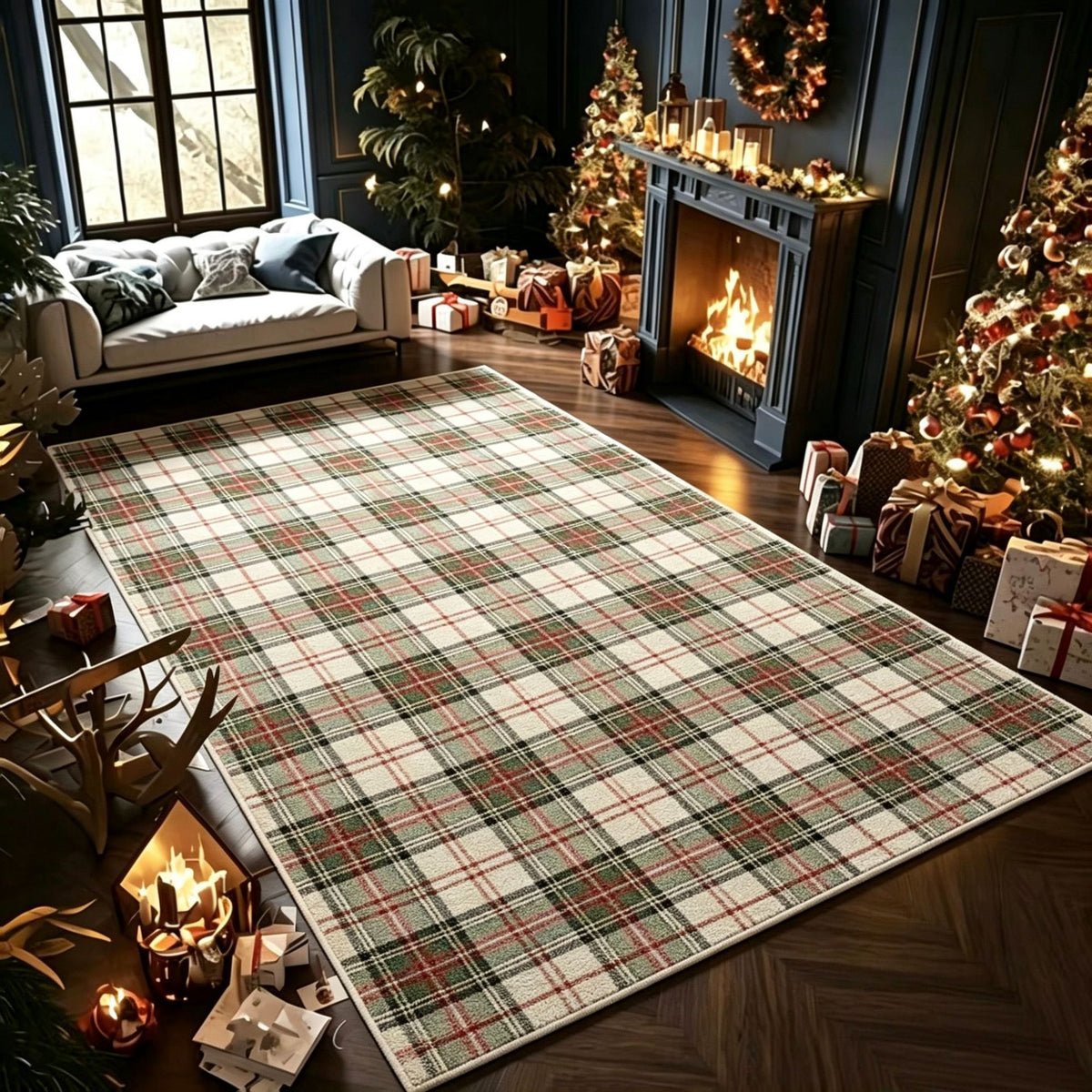Gemütlicher winterlicher Teppich
