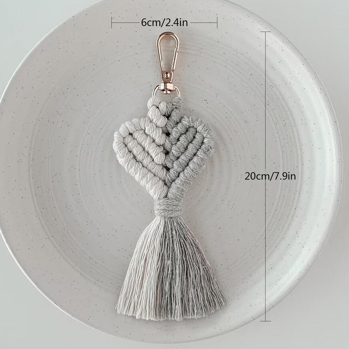 Macrame Herz Schlüsselbund Halter Brehn