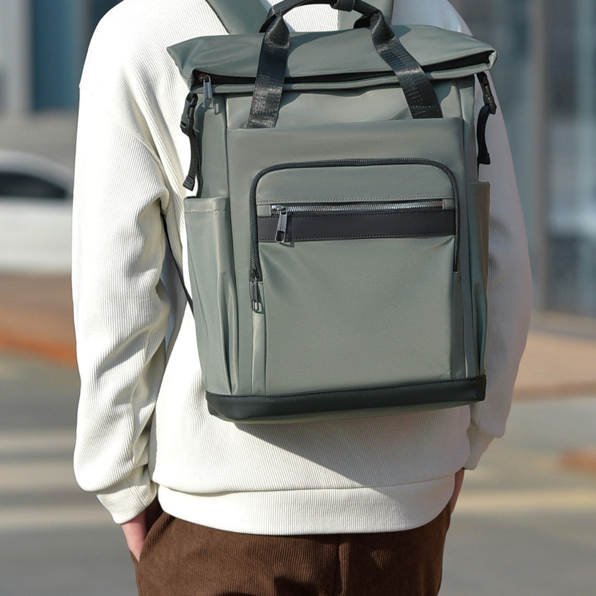 Hochkapazitätswasserdichter Roll-Top-Rucksack Brehn