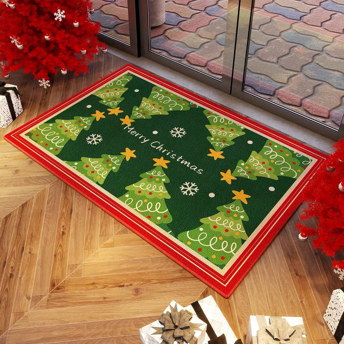 Festliche Weihnachtsbaum-Themen-Innendoormat Brehn