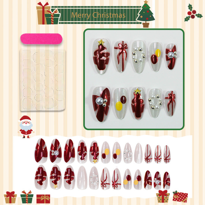 Kunstnagelset mit festlichen Weihnachtsdesigns Brehn