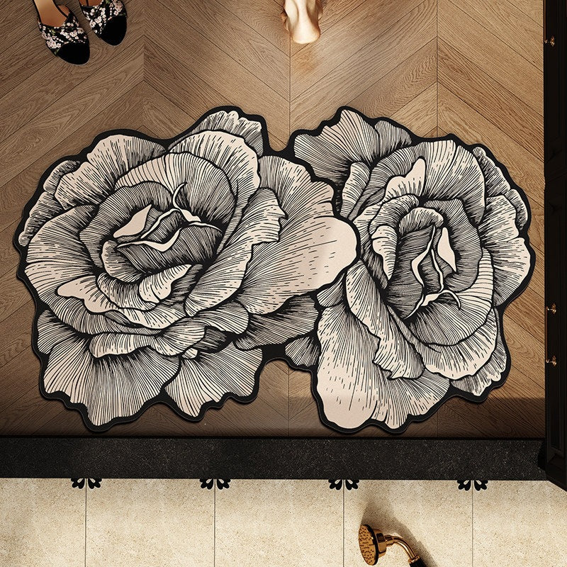 Blumenförmige dekorative Badematte