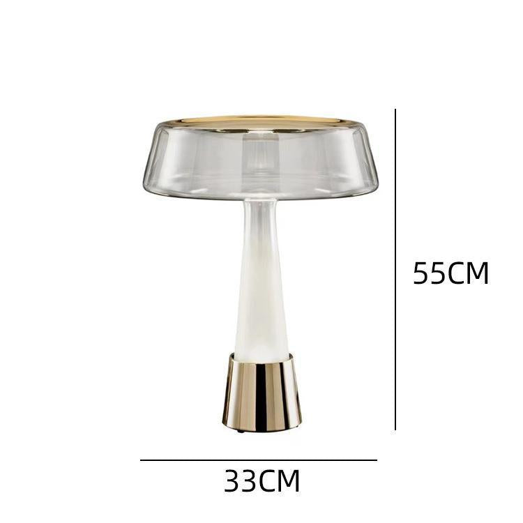 Stylische Glas Tischlampe mit integrierter LED-Beleuchtung