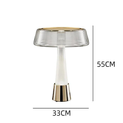 Stylische Glas Tischlampe mit integrierter LED-Beleuchtung