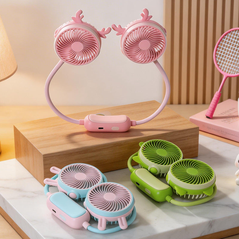 Frauen Tragbarer Nackenventilator mit flexiblem Montagesystem Brehn