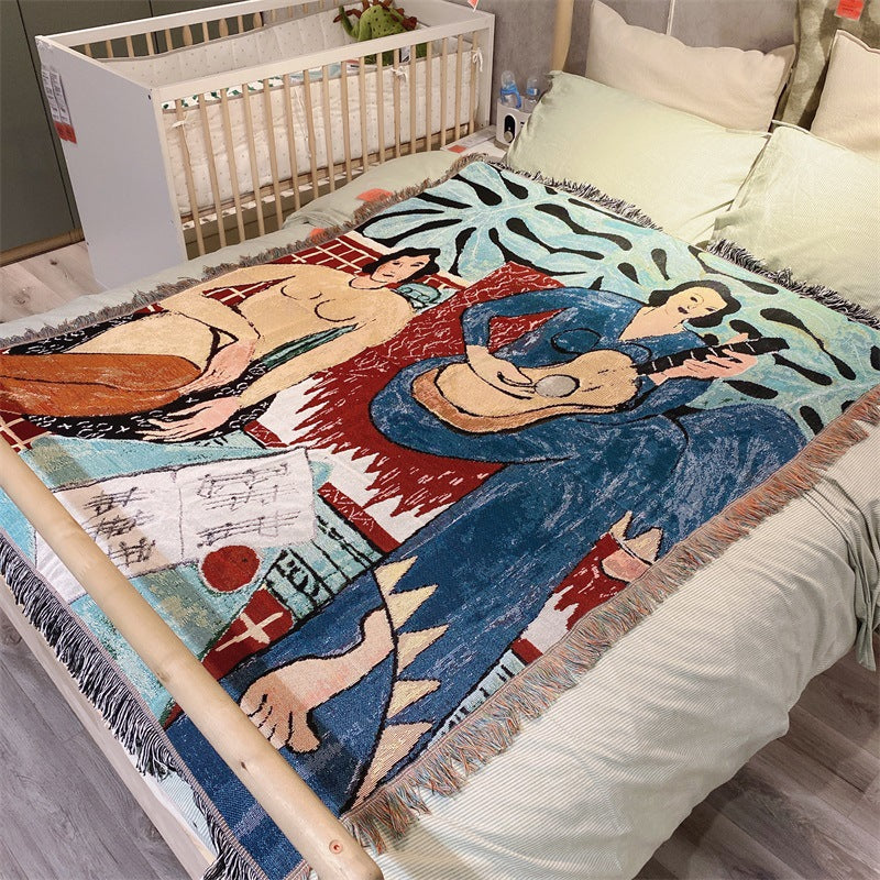 Künstlerisch gemusterte Wurfdecke