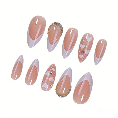 Herz-verzierte Gel-Nagelkunst-Set Brehn