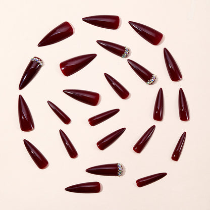 Elegante Stiletto-Nagelkunstverlängerungen mit Glitzerakzenten Brehn