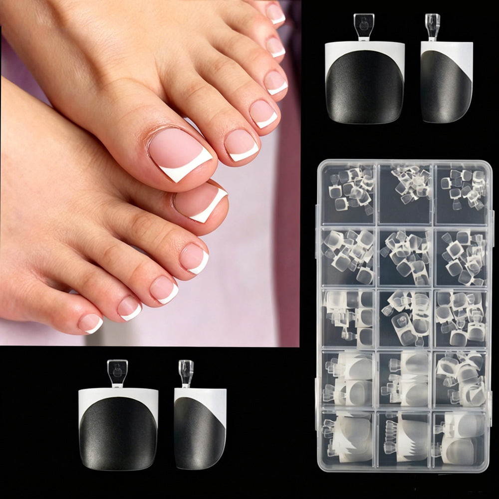 Premium French Tip Gel Fußnagel Kunst Set Brehn