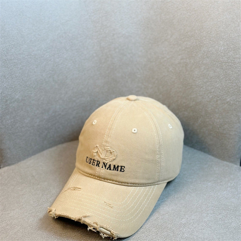 Damen Distressed Casual Verstellbare Baseball Cap Brehn