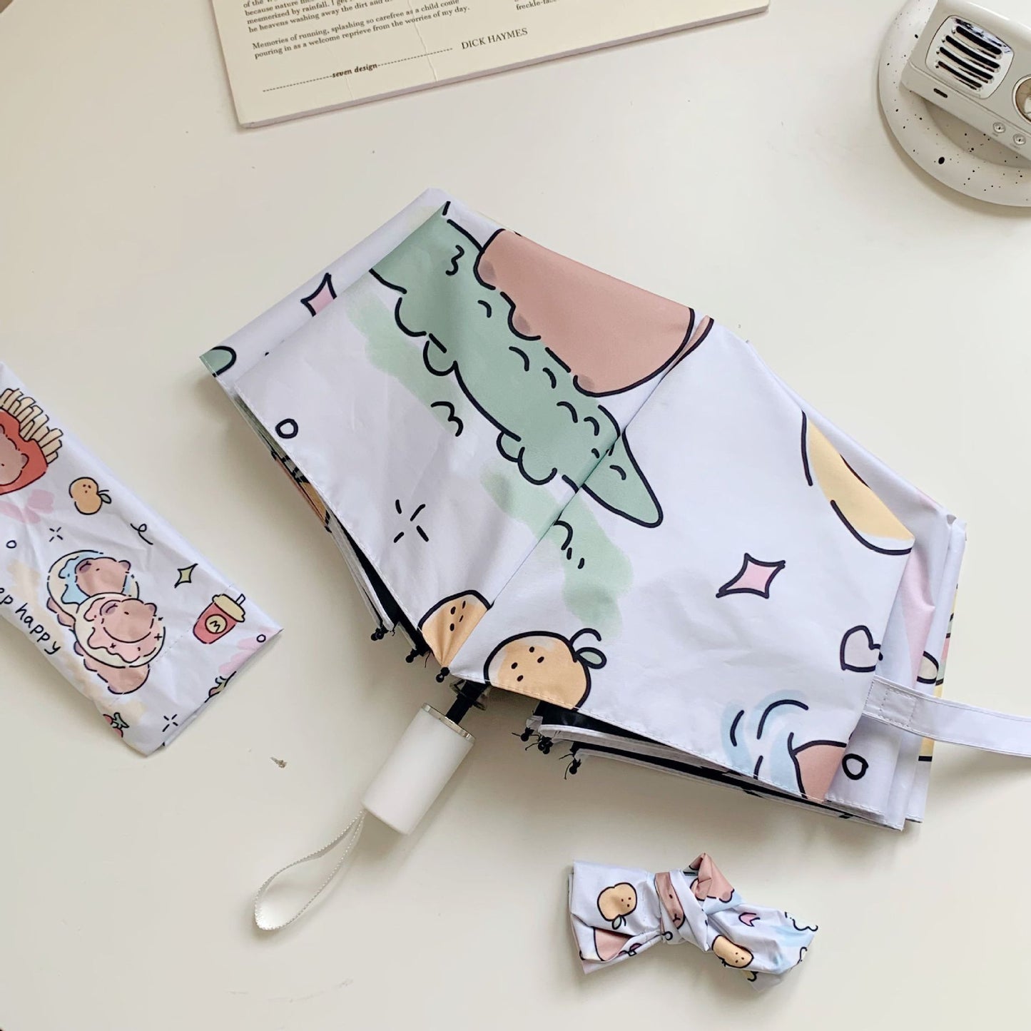 Damen Faltbarer Regenschirm mit Tiermotiven Brehn