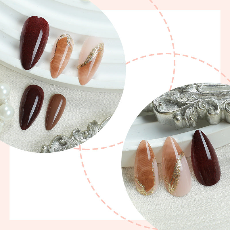 Press-On Nagelkunst-Set mit elegantem Marmor- und Glitzerakzenten Brehn