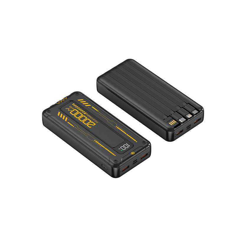 Tragbare Powerbank mit Integriertem Kabelmanagement und Digitaler Anzeige Brehn