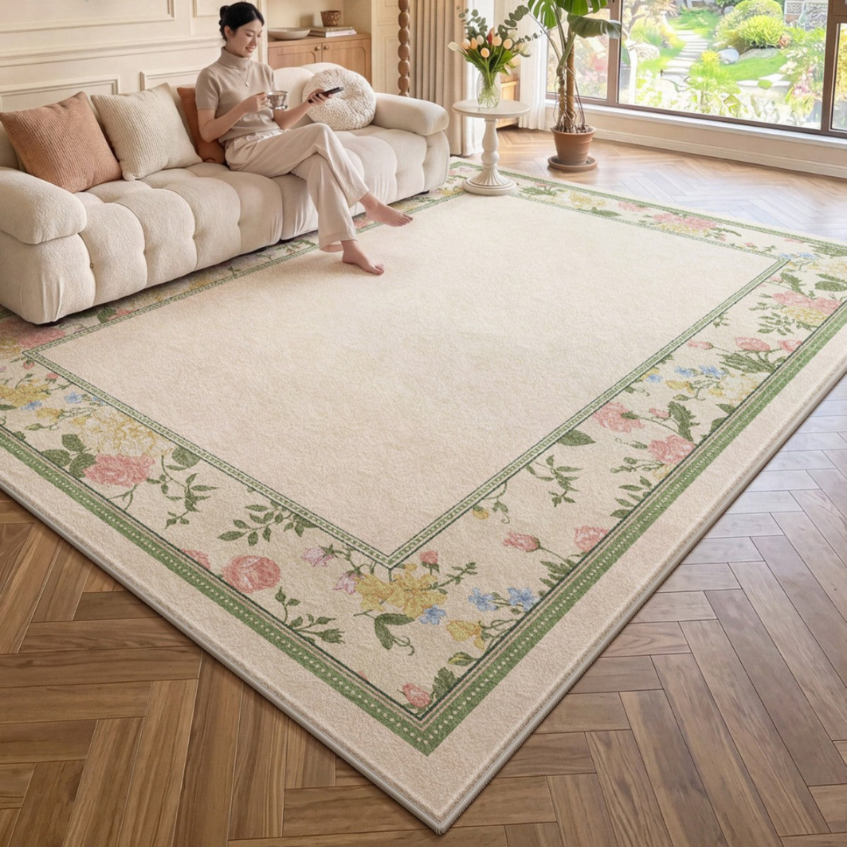 Floral Pattern Area Rug Brehn