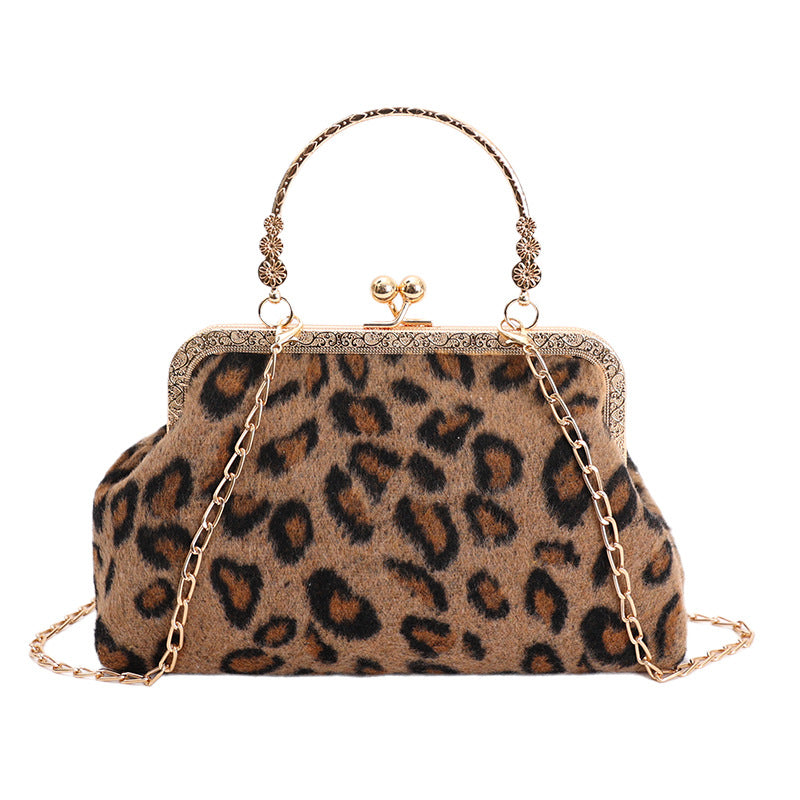 WoElegant Leopardenmuster Abendhandtasche Brehn