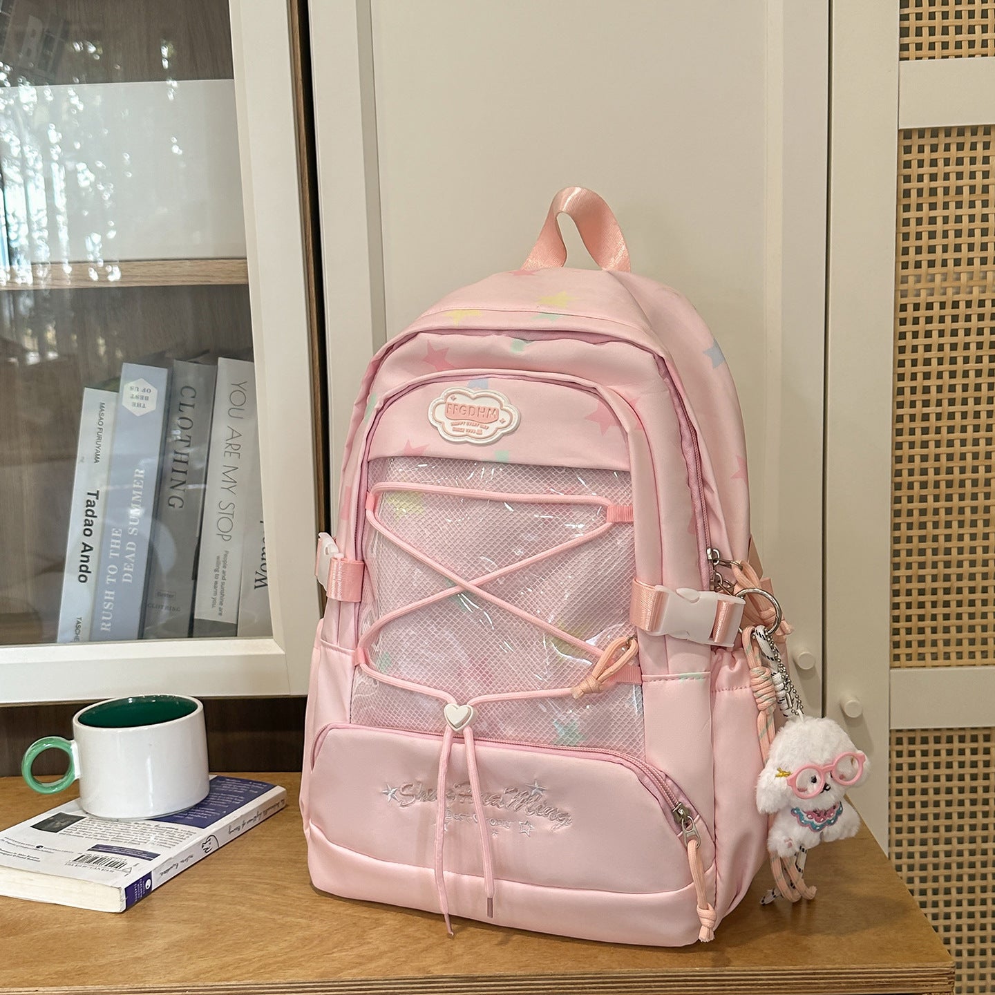 Stylische Stern-Bestickte Rucksack Brehn