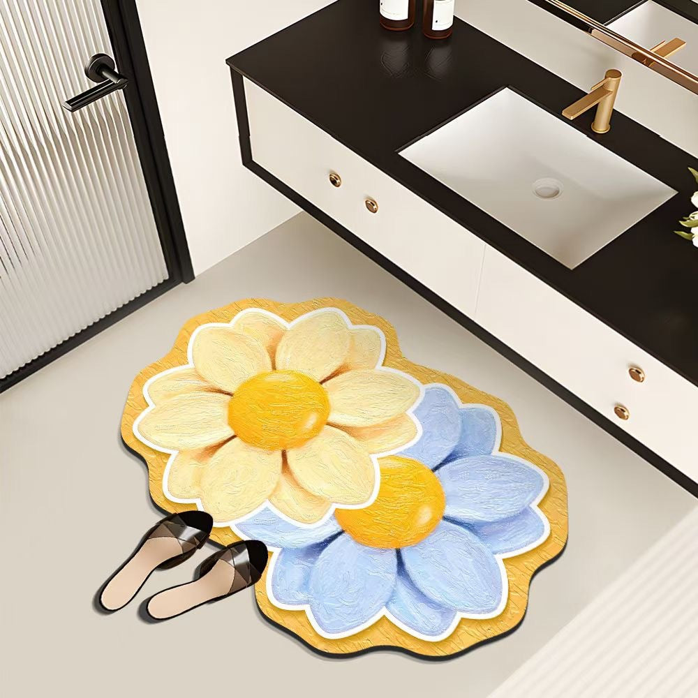 Dekorative Blumen-Badematte Brehn