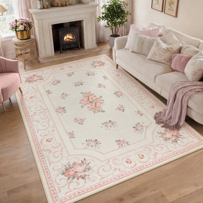 Floraler Vintage-Teppich