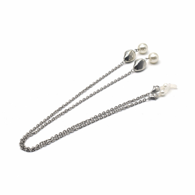 Elegante verstellbare Perlenkette Ohrringe Brehn