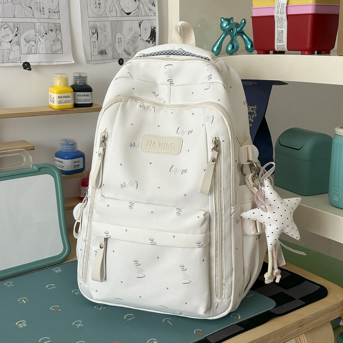 Stylische Love-Beschmückte Rucksack Brehn