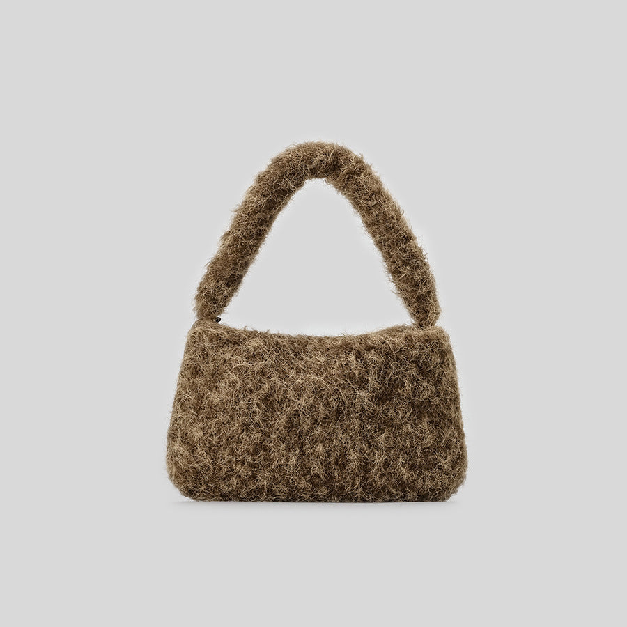 Plüsch-texturierte Handtasche