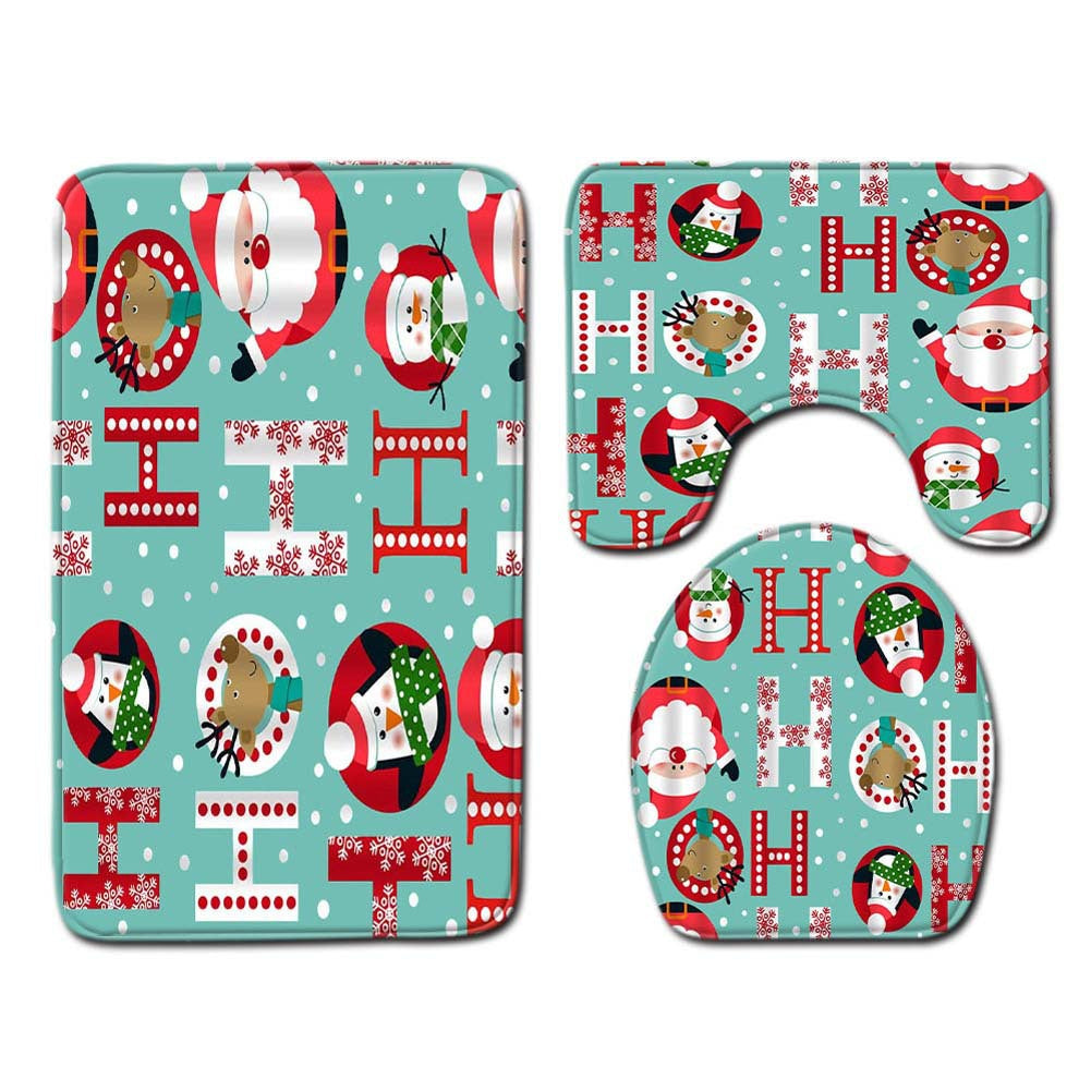 Weihnachts-Themen Badezimmermatte Set