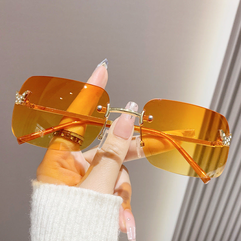 Damen Modische Sonnenbrille mit einzigartigem Rahmen und luxuriösen Akzenten Brehn
