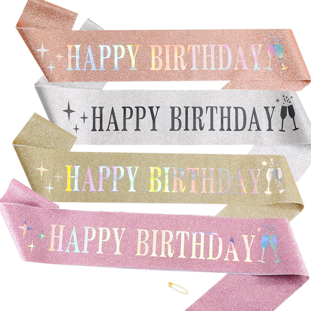 Damen Funkenkrone mit „Happy Birthday“ Schriftzug Brehn