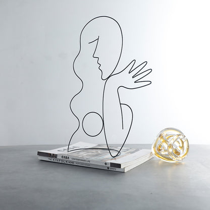 Künstlerische Linienkunstskulptur