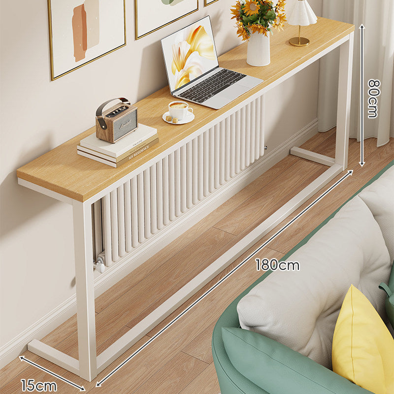 Schlanke Metallkonsole mit Holzoberfläche für Sofa-Rücken und Flur