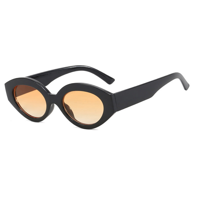 Damen trendige Katzenaugen-Sonnenbrille mit animalischem Muster Brehn