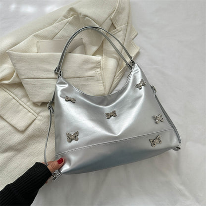 Elegante Schmetterling Verzierte Schultertasche